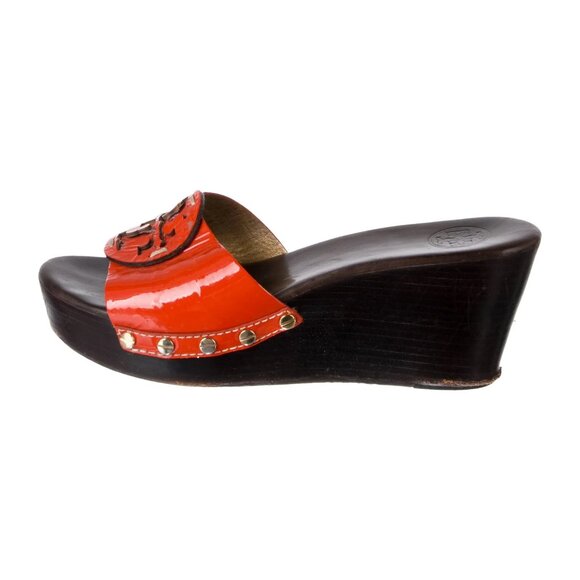 Tory Burch Patty Patent Leather Studded Accent Wedges (size 7M) - Picture 11 of 11